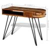 Desk Reclaimed Solid Wood with Iron Legs - nature