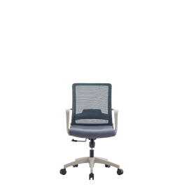 Adelaide Medium Back Revolving Ergonomic Office Chair - Smokey Oak / White