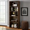 5-Shelf Bookcase with Adjustable Shelves, Canyon Walnut - Canyon Walnut