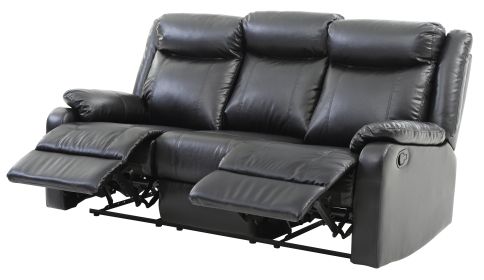 Glory Furniture Ward G761A-RS Double Reclining Sofa , BLACK - as Pic