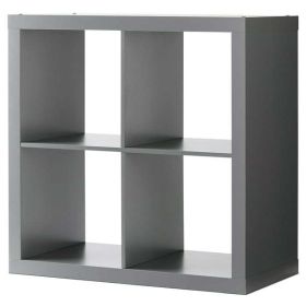 4-Cube Storage Organizer, Solid Black - Gray