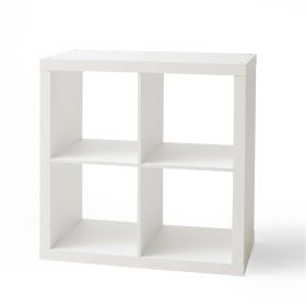 4-Cube Storage Organizer, Solid Black - White Texture