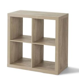 4-Cube Storage Organizer, Solid Black - Natural