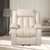 Lehboson Lift Chair Recliners, Electric Power Recliner Chair Sofa for Elderly, massage and heating(Common, Beige) - as Pic