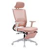 High back mesh chair  with wideand fixed headrest; color black; 300lbs    - pink