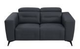 Global United Top Grain Italian Leather Loveseat with Power Recliner - as Pic