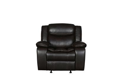 Global United Transitional Leather-Air Reclining Chair