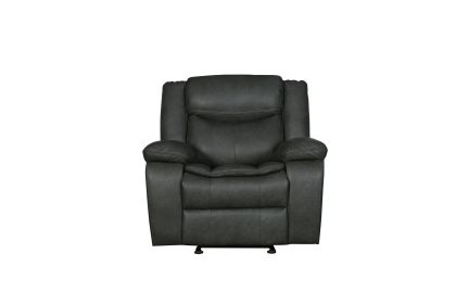 Global United Transitional Leather-Air Reclining Chair - as Pic