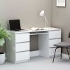 Writing Desk White 55.1"x19.7"x30.3" Engineered Wood - White