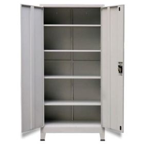 Office Cabinet with 2 Doors Steel 35.4"x15.7"x70.9" Gray - Gray