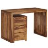 Writing Table Solid Sheesham Wood 43.3"x21.7"x29.9" - Brown