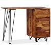 Writing Desk with 1 Drawer and 1 Cabinet Solid Sheesham Wood - Brown