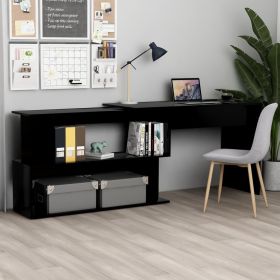 Corner Desk Black 78.7"x19.7"x29.9" Engineered Wood - Black