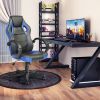 Gaming Office Chair with Fabric Adjustable Swivel; BLACK AND BLUE - pic