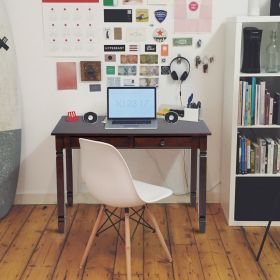 43.3'' Computer Board Desk with 2 Drawers - pic