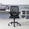 GIVENUSMYF Modern Simple Office Chair, Computer Chair Home, Ergonomic Bow Seat Staff Mesh Chair Conference Chair (Mesh Black) - black