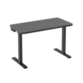 Glass tabletop standing desk Black - Black