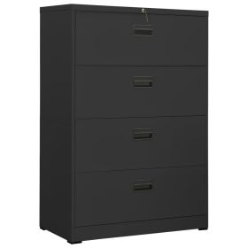 Filing Cabinet Anthracite 35.4"x18.1"x52.8" Steel - Anthracite