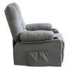 Vanbow.Recliner Chair Massage Heating sofa with USB and side pocket, 2 Cup Holders (SMOKYGREY) - as Pic