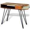 Desk Reclaimed Solid Wood with Iron Legs - nature