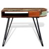 Desk Reclaimed Solid Wood with Iron Legs - nature