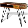 Desk Reclaimed Solid Wood with Iron Legs - nature