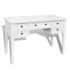 White Writing Desk with 5 Drawers - White