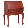 Secretary Desk Brown 30.7"x16.5"x40.6" Solid Mahogany Wood - Brown