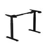 Height Adjustable Dual Motor Load Ergonomic Electric Standing Desk Frame 3-Stage With Memory Controller - Frame Only - Black