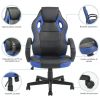 Gaming Office Chair with Fabric Adjustable Swivel; BLACK AND BLUE - pic