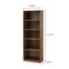 5-Shelf Bookcase with Adjustable Shelves, Canyon Walnut - Canyon Walnut