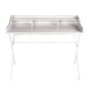 3.3" Computer Desk With 3 Open Cubbies - Beige & WHITE - White