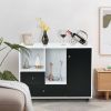 Lateral Mobile Filing Cabinet with 2 Drawers - black