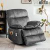 39.4" Wide Oversize Big Man Modern Velvet Power Lift Assist Recliner With Heating and Massage - as Pic