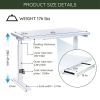 Glass tabletop standing desk White - White