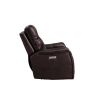 Triple-Power Recliner - Power Headrest, Power Footrest, Power Lumbar - Lighted Cupholders - Transitional Design, Canyon Walnut Leatherette - as Pic