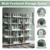 [VIDEO] 5 Tier Bookcase Home Office Open Bookshelf, Vintage Industrial Style Shelf with Metal Frame, MDF Board - White