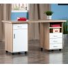 Kenner 3-Pc Modular Desk Set; Reclaimed Wood and White - 18322