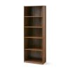 5-Shelf Bookcase with Adjustable Shelves, Canyon Walnut - Canyon Walnut