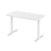 Glass tabletop standing desk White - White