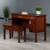 Emmett 2-Pc Desk with Bench; Walnut - 94248