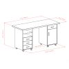 Kenner 3-Pc Modular Desk Set; Reclaimed Wood and White - 18322