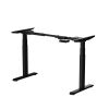 Height Adjustable Dual Motor Load Ergonomic Electric Standing Desk Frame 3-Stage With Memory Controller - Frame Only - Black