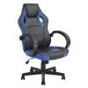 Gaming Office Chair with Fabric Adjustable Swivel; BLACK AND BLUE - pic