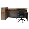 High Quality Solid Wood Reception Desk Modern Office Furniture for Retail Store - Brown - 2400*700*1180mm