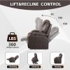 Lehboson Lift Chair Recliners, Electric Power Recliner Chair Sofa for Elderly Black Massage and Heat - as Pic