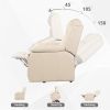 Lehboson Lift Chair Recliners, Electric Power Recliner Chair Sofa for Elderly, massage and heating(Common, Beige) - as Pic