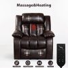 Lehboson Lift Chair Recliners, Electric Power Recliner Chair Sofa for Elderly,massage and heating (Common, Red Brown) - as Pic