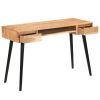 Writing Table Solid Acacia Wood 46.5"x17.7"x29.9" - Brown