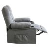 Vanbow.Recliner Chair Massage Heating sofa with USB and side pocket, 2 Cup Holders (SMOKYGREY) - as Pic